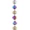 12 Pack: Purple Glass Faceted Cross Beads, 12mm by Bead Landing™